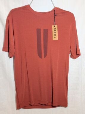 NOBULL Rust Short-Sleeve Logo Crew T-Shirt